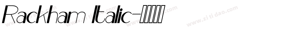 Rackham Italic字体转换